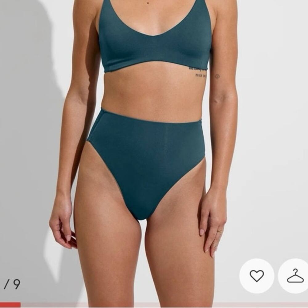 NWT Left on Friday Hi Hi Bottom Swim Bottoms in Deep End (Teal) SZ XS